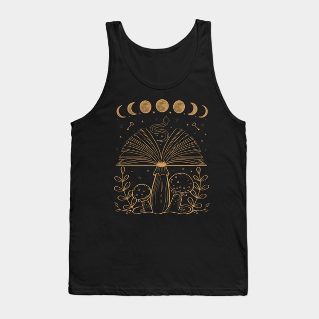 Dark Academia Aesthetic Book Witchy Psychedelic Tank Top by gogo-jr